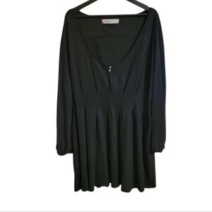 Free People Beach Black Linen Blend Dress Cover Up